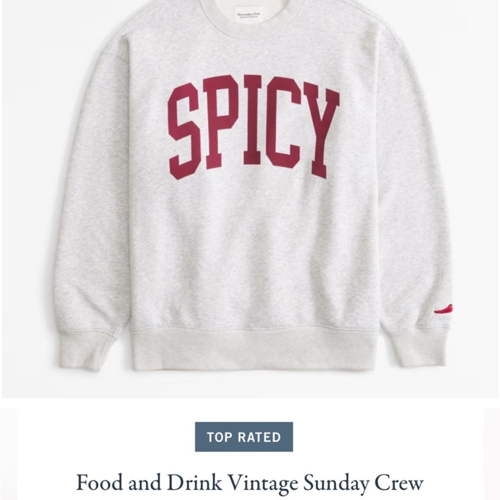 Vintage Sunday Crew Gray Sweater